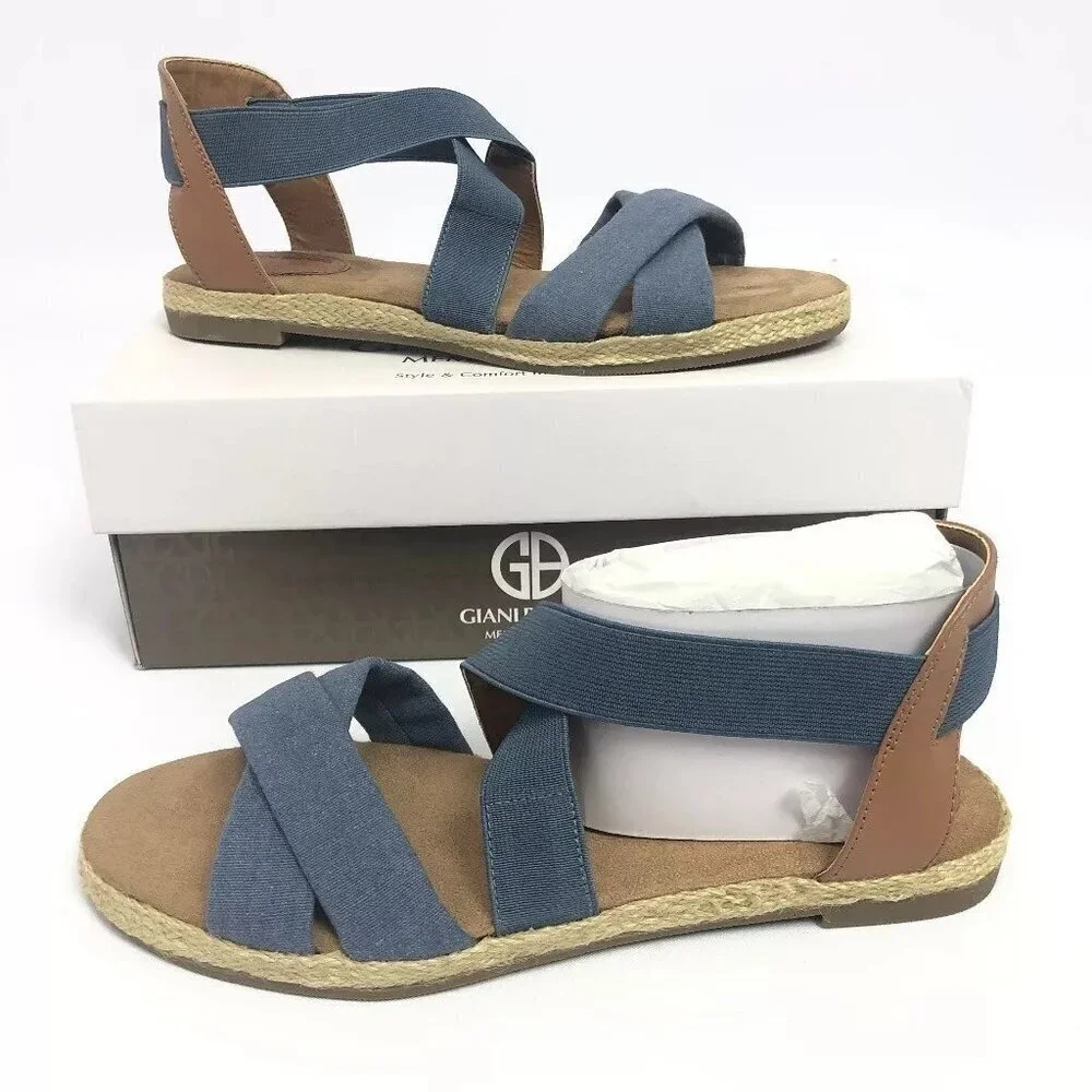 Giani Bernini Womens Colbey Sandals Denim 6.5M